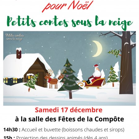 Programme de dessins animés pour Noël - salle des Fêtes de la Compôte 