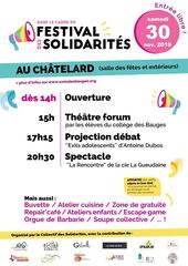 Le Festival des Solidarités le 30 novembre 2019 au Châtelard 